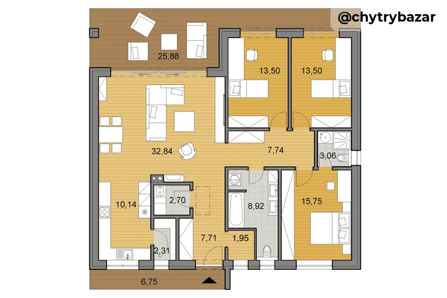 PREDAJ 4-izbový bungalov | Svätý Kríž | Novostavba