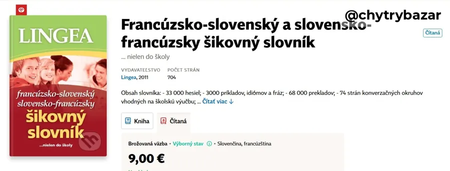 Slovensko-francúzsky, francúzsko-slov.  slovník 