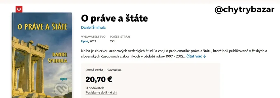 Daniel Šmihula- O PRÁVE A ŠTÁTE