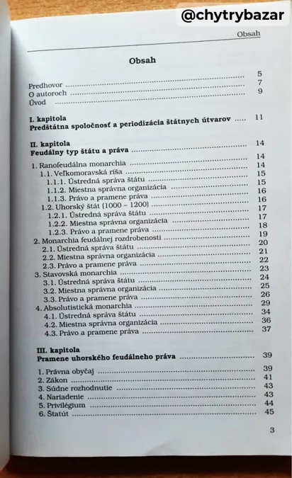 DEJINY ŠTÁTU A PRÁVA na území SLOVENSKA 