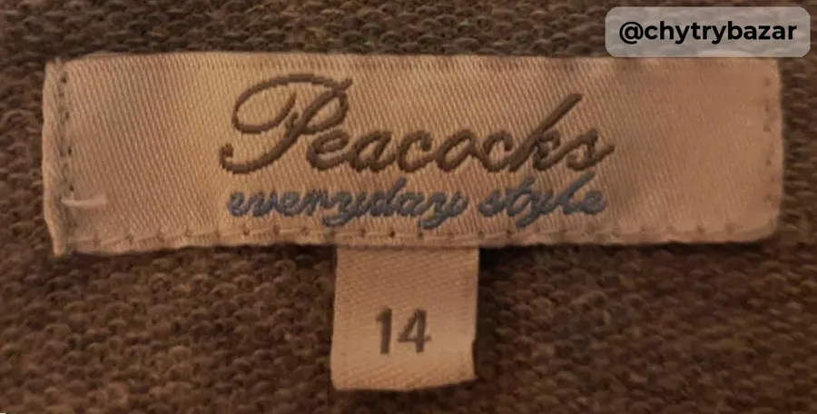 Predám sivú mikinu PEACOCKS veľ. 14 (S)