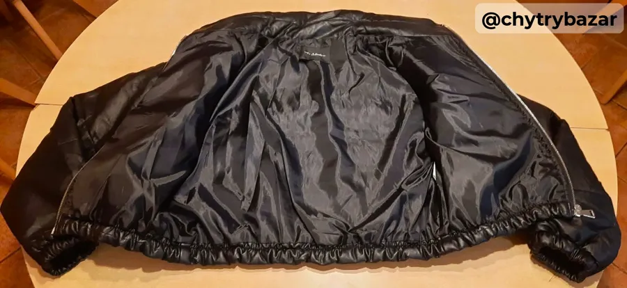 krátka koženková zateplená bundička veľ.S