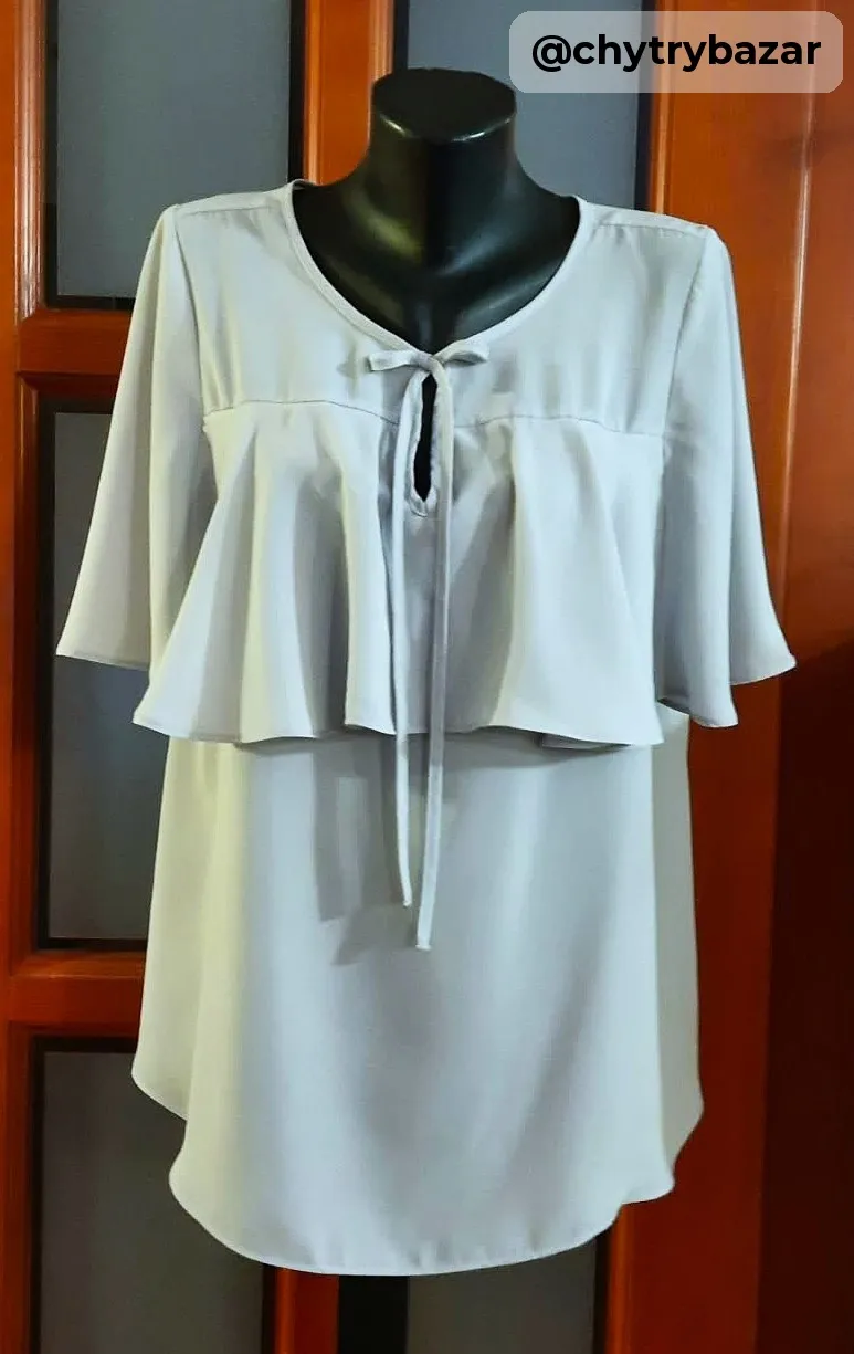 Predám elegantnú blúzku s volánom veľ.XL-XXL