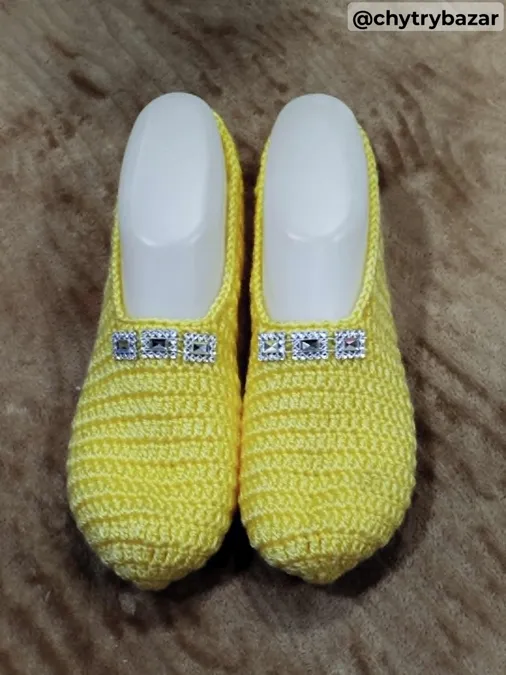 Háčkované papučky 78