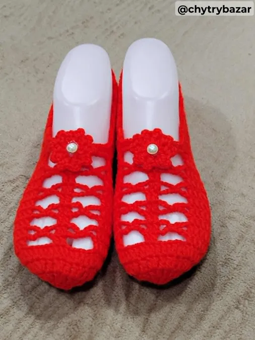 Háčkované papučky 79