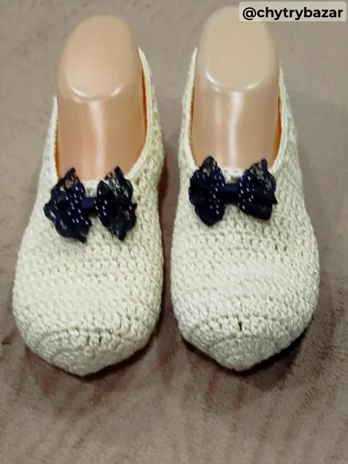 Háčkované papučky 81