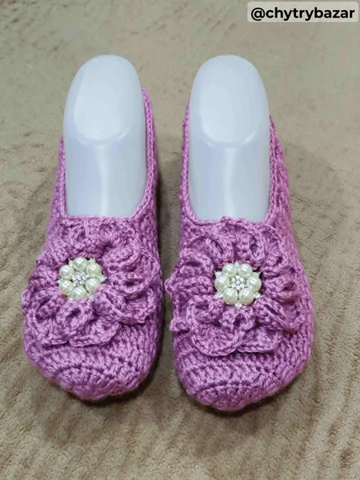 Háčkované papučky 83