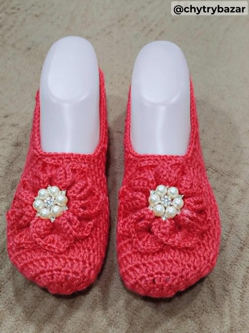 Háčkované papučky 84