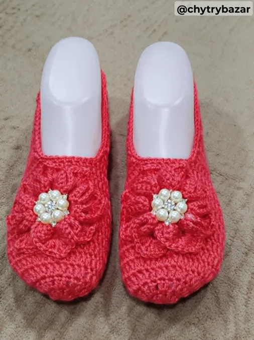 Háčkované papučky 84