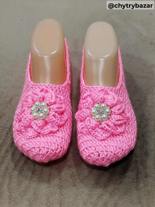 Háčkované papučky 85