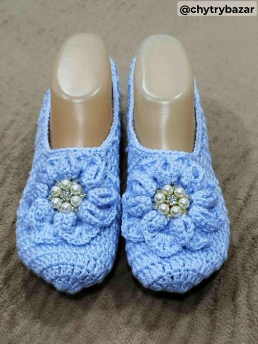 Háčkované papučky 89