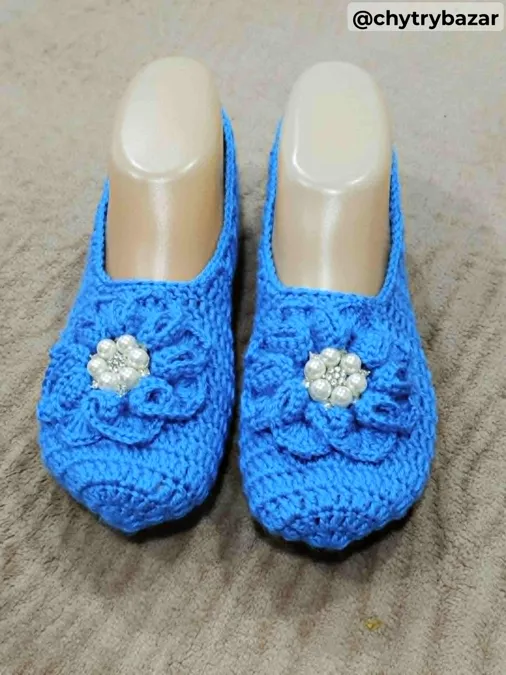 Háčkované papučky 91