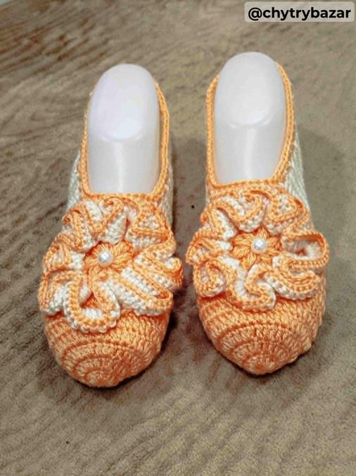 Háčkované papučky 92