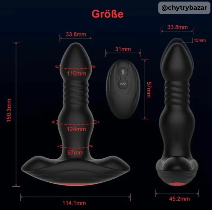 Adorime vibračný kolík s 10 vibračnými režimami 