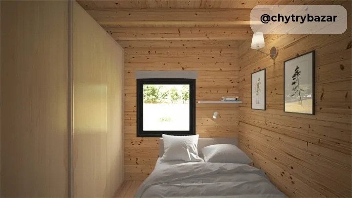 Drevená celoročná / rekreačná chata 5 × 7 m  