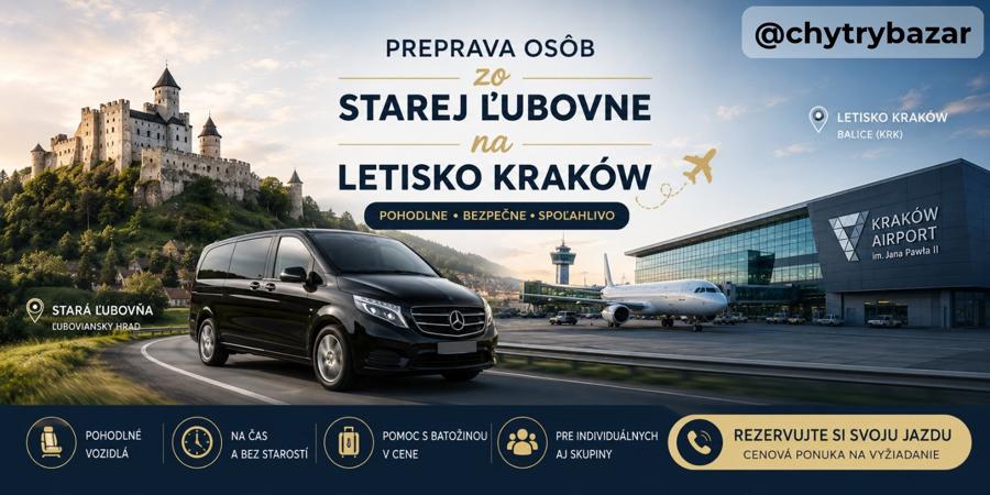 Preprava Stara Lubovna letisko Krakow